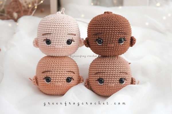 best skin tones for crochet doll amigurumi green frog crochet