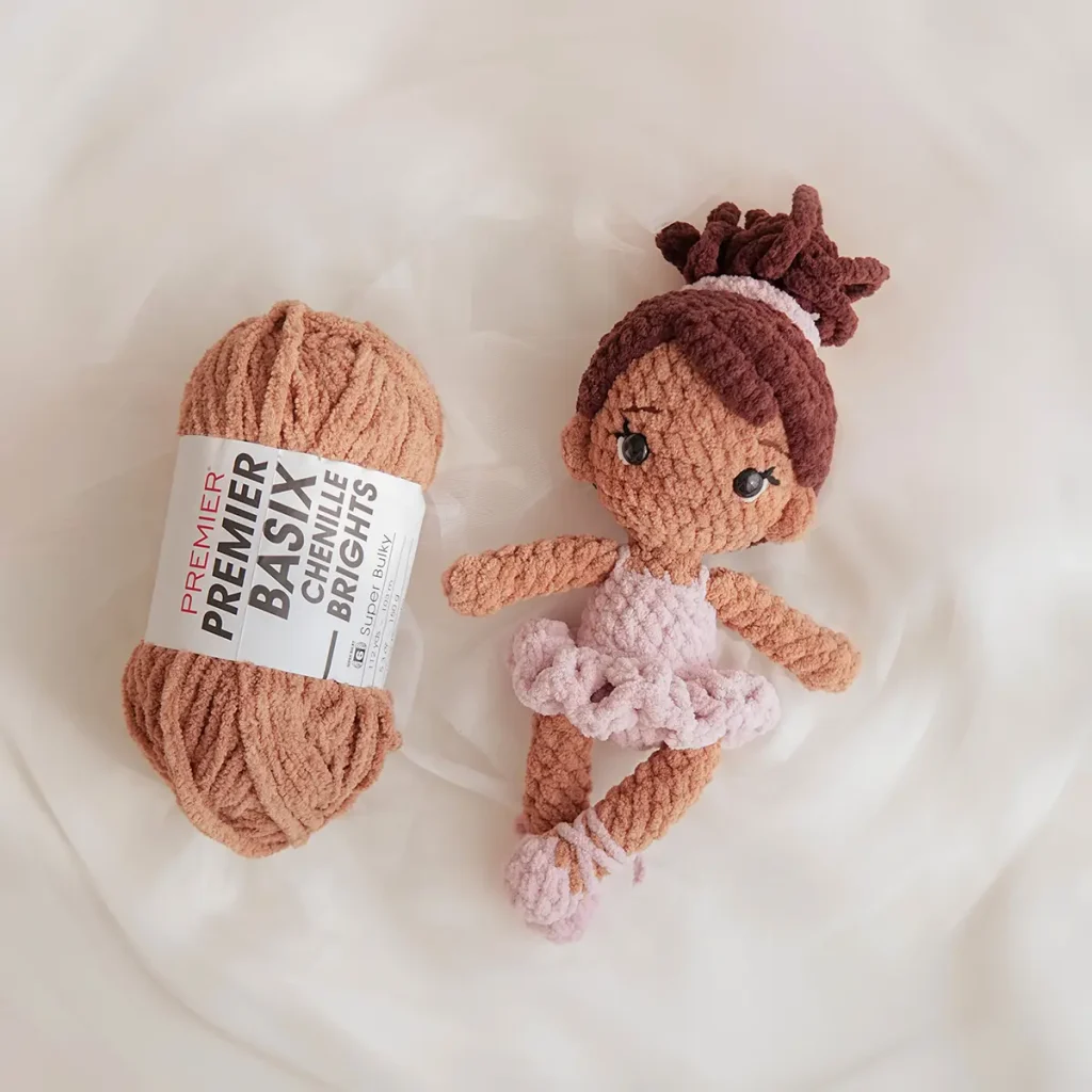 Crochet Doll Skin Color Plush Yarn Brown Premier Basix Green Frog Crochet