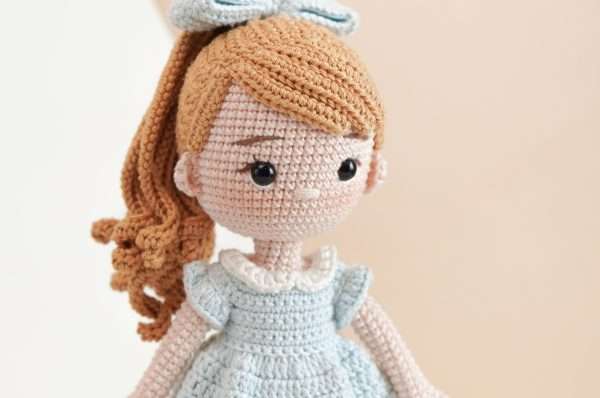 Crochet Doll Skin Color Cotton Yarn peach skin tone Green Frog Crochet