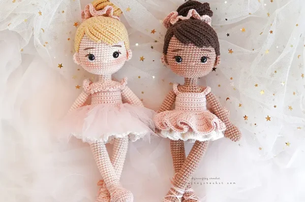 Crochet Doll Skin Color Cotton Yarn Dark skin tone Green Frog Crochet