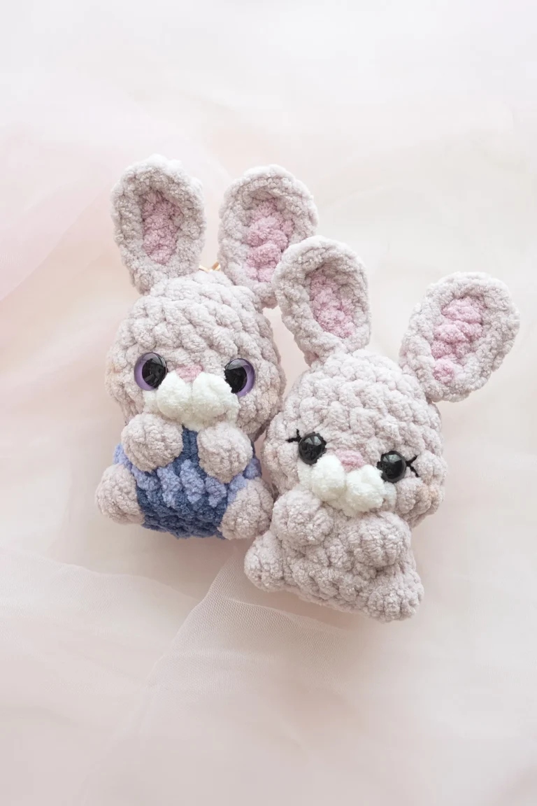 amigurumi free bunny crochet pattern keychain