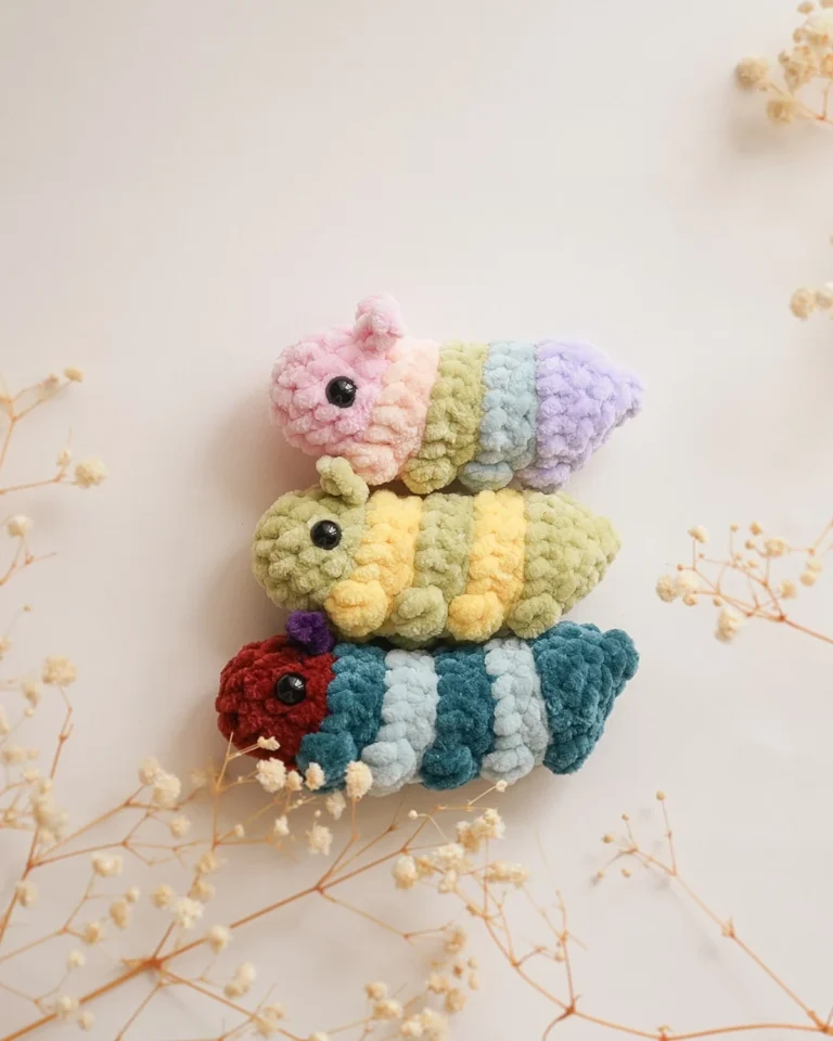 Free Crochet Pattern Caterpillar Amigurumi Greenfrogcrochet