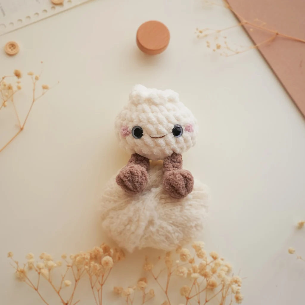 Free Crochet Pattern Squishy mystery Dumpling in steamer