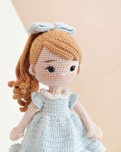 Crochet Doll Skin Color Cotton Yarn peach skin tone Green Frog Crochet