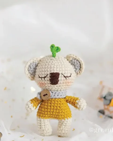 Green Frog Crochet free pattern baby koala