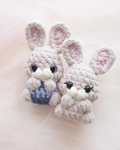 amigurumi free bunny crochet pattern keychain