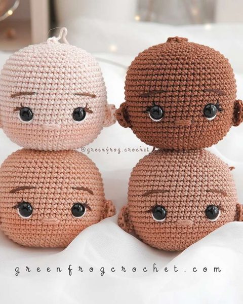 best skin tones for crochet doll amigurumi green frog crochet